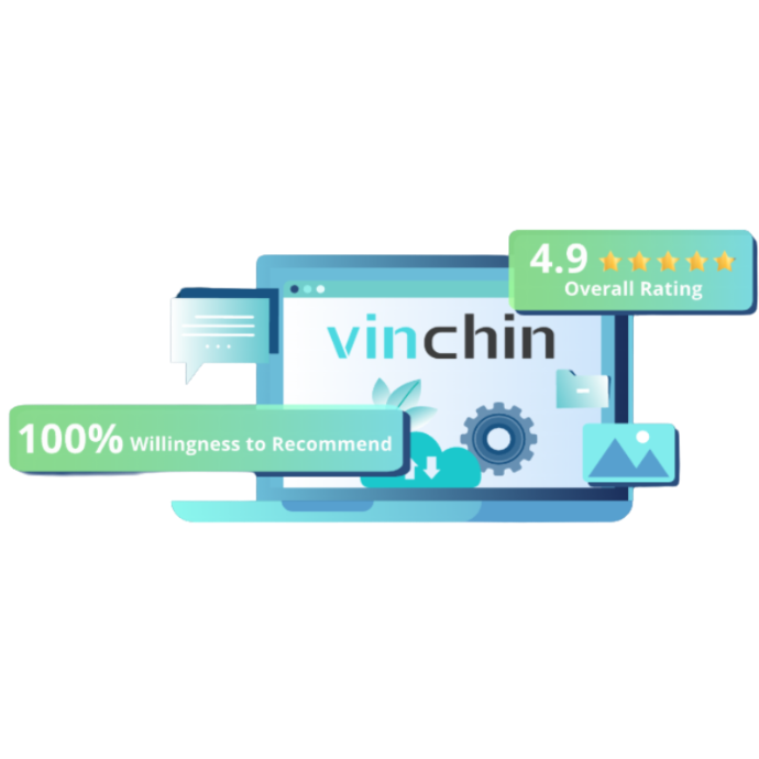 Vinchin backup and recovery VBR solution has 4.9 overall rating